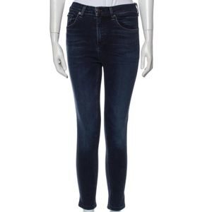 Rag & bone 10 inch high rise skinny jeans in St Germain color dark wash
